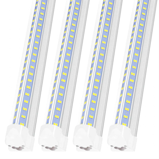 Led Shop Lights,Led Shop Lights 4FT 50W 6500K 7000LM Clear White,Shop Light 4FT 110V Linkable Integrated V-Shape for Shop Garage,Warehouse,Workbench and Workshop Commercial Bay Lighting(4-Pack)