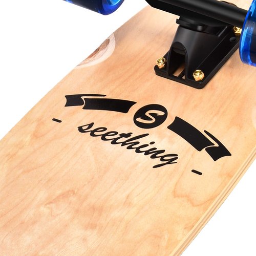 42 Inch Longboard Skateboard Complete Cruiser,The Original Artisan Maple Skateboard Cruiser for Cruising, Carving, Free-Style and Downhill（Sea Wave）