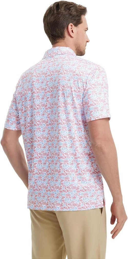 M MAELREG Men's Golf Shirt - Short Sleeve Dry Fit Polo with Moisture-Wicking Performance | Stylish Patterns