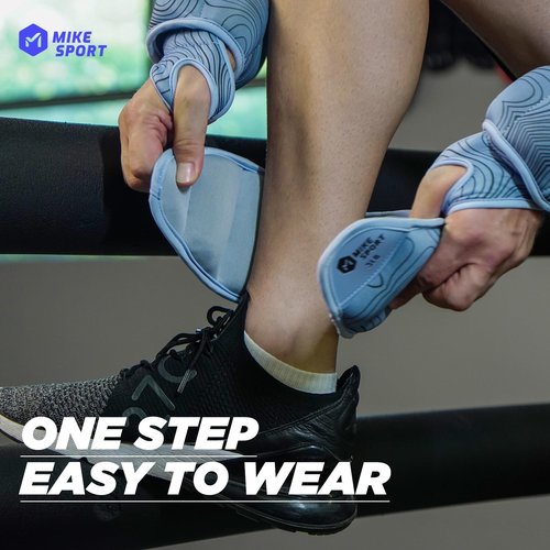 M Mike Sport Ankle Weights 1 Pair 2 4 6 8 10 Lbs Wrist Leg Arm Weights for Women Men Kids, Strength Training Wrist and Ankle Weights Sets for Walking Fitness Gym Workout, 4 lbs Each