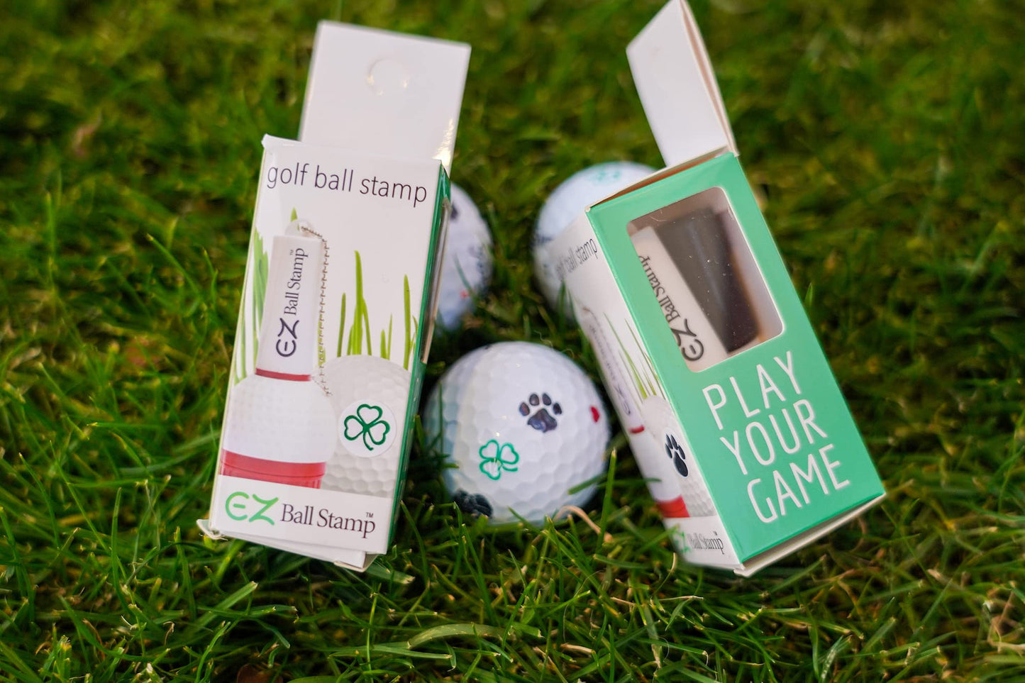 EZ BALL STAMP Golf Ball Stamp/Stamper - Ultra Quick Drying, Smear Free Ink Marker to Personalize Your Ball (Maple Leaf)
