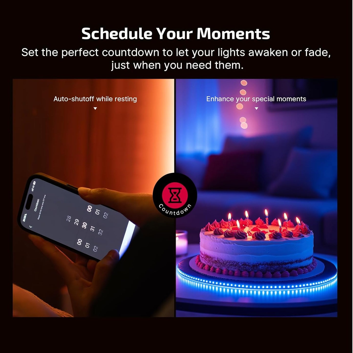 OLIGHT Ostrip RGB LED Strip Light - 16.4ft Smart App Control & Music Sync for Bedroom, Gaming, Home Decor