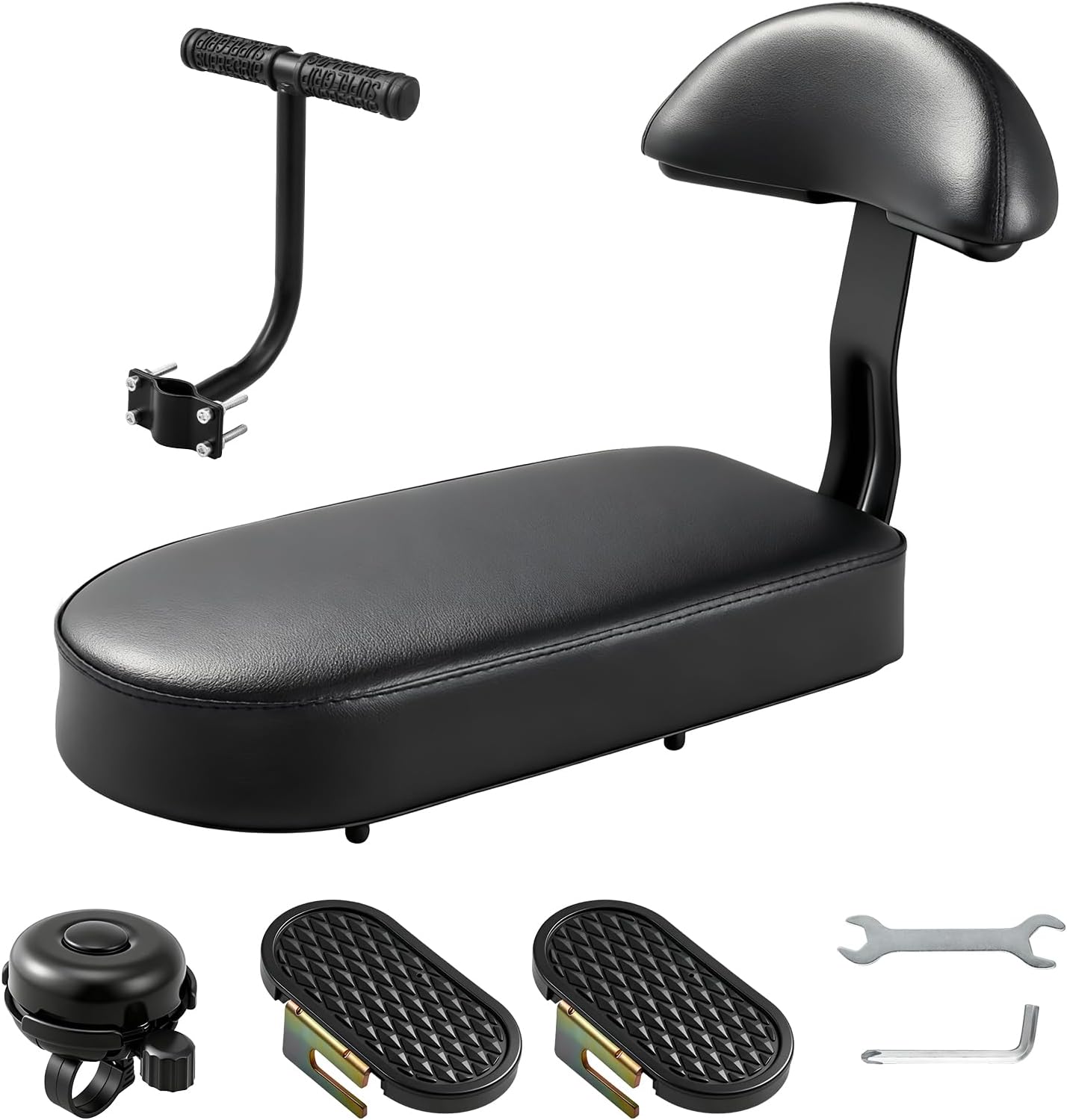 Zacro Kids Bike Seat - Comfortable Rear Seat with Backrest & Safety Features | For Children Over 5 Years Old