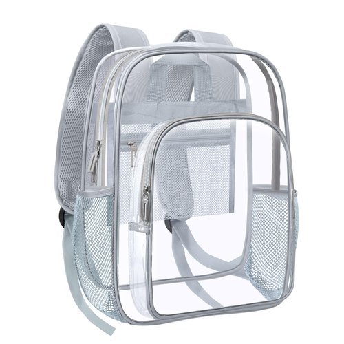 HEEYA Clear Backpack Heavy Duty Transparent Backpack for Security, Sports, Work, Travel, Stadium