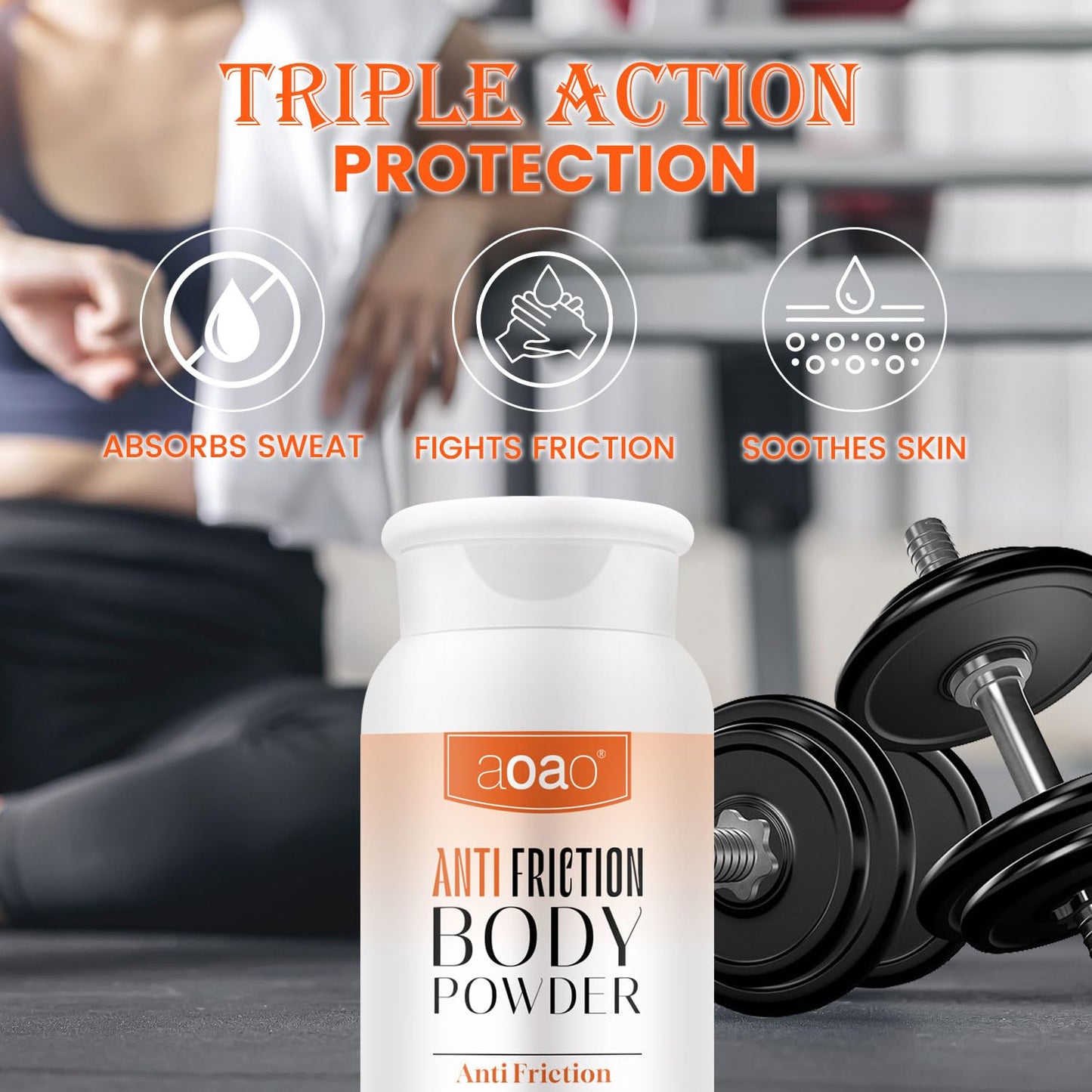 Women's Dry Body Powder, Sweat Absorb Talc-Free Dusting Powder for Curvy Figures, Hypoallergenic Anti-Friction Formula, Chafe-Free Between Legs During Exercise Or Walking, Multi-Use for Foot, 3.53oz