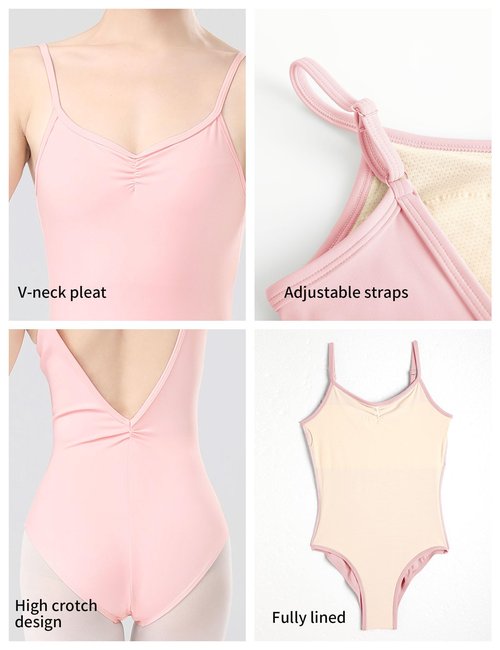 DanceDaily Women Gymnastic Leotards Sleeveless Dance Bodysuit for Ballet/Swimming Summer