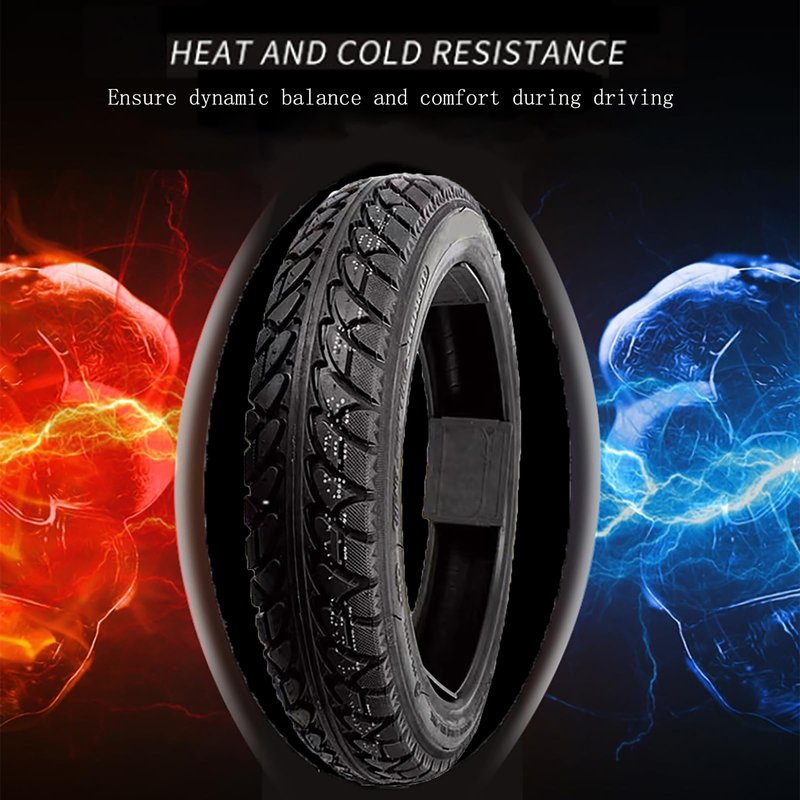 14 x 2.125 Electric Bike Tire Tubeless, 14X2.125 Tubeless Tire with Angled Valve, For Ebike 14x2.125/57-254 Folding Electric Bike Tire, E-Bikes and E-Scooters