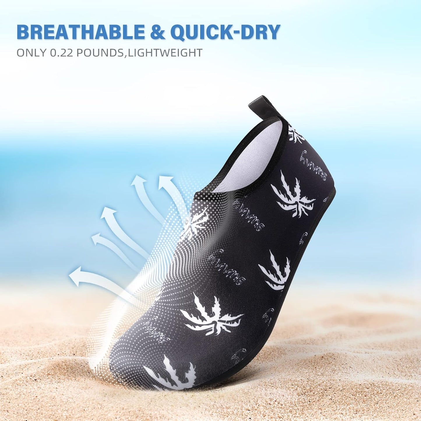 Skiennix Water Shoes - Quick-Dry Aqua Socks for Beach & Pool | Adult & Youth Sizes Available
