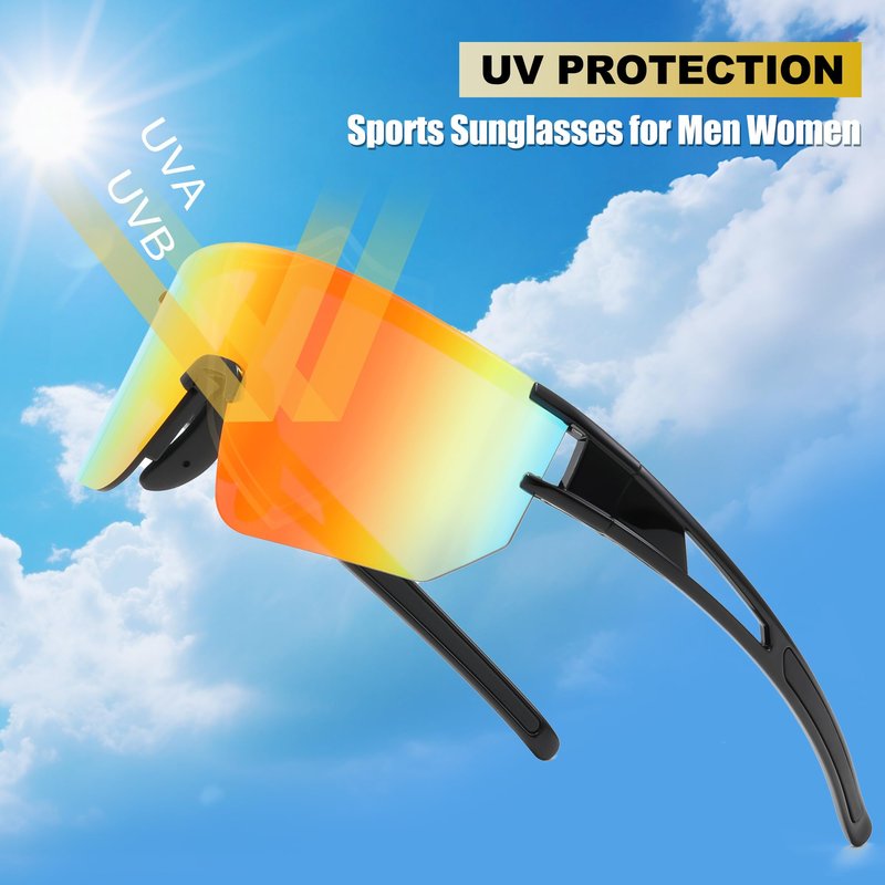 BUYAGE 3PACK Sports Sunglasses for Men Women Youth Baseball Softball 80s Sunglasses for Kids Boys Girls 8-16 Cycling Glasses