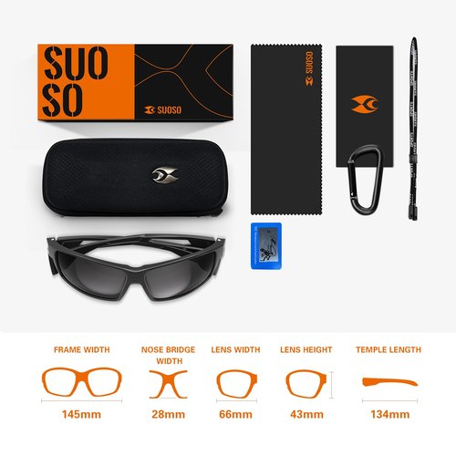 Sports Polarized Sunglasses for Men: Fishing Running Sun Glasses Womens Wrap Around Goggles UV400 Protection TR90