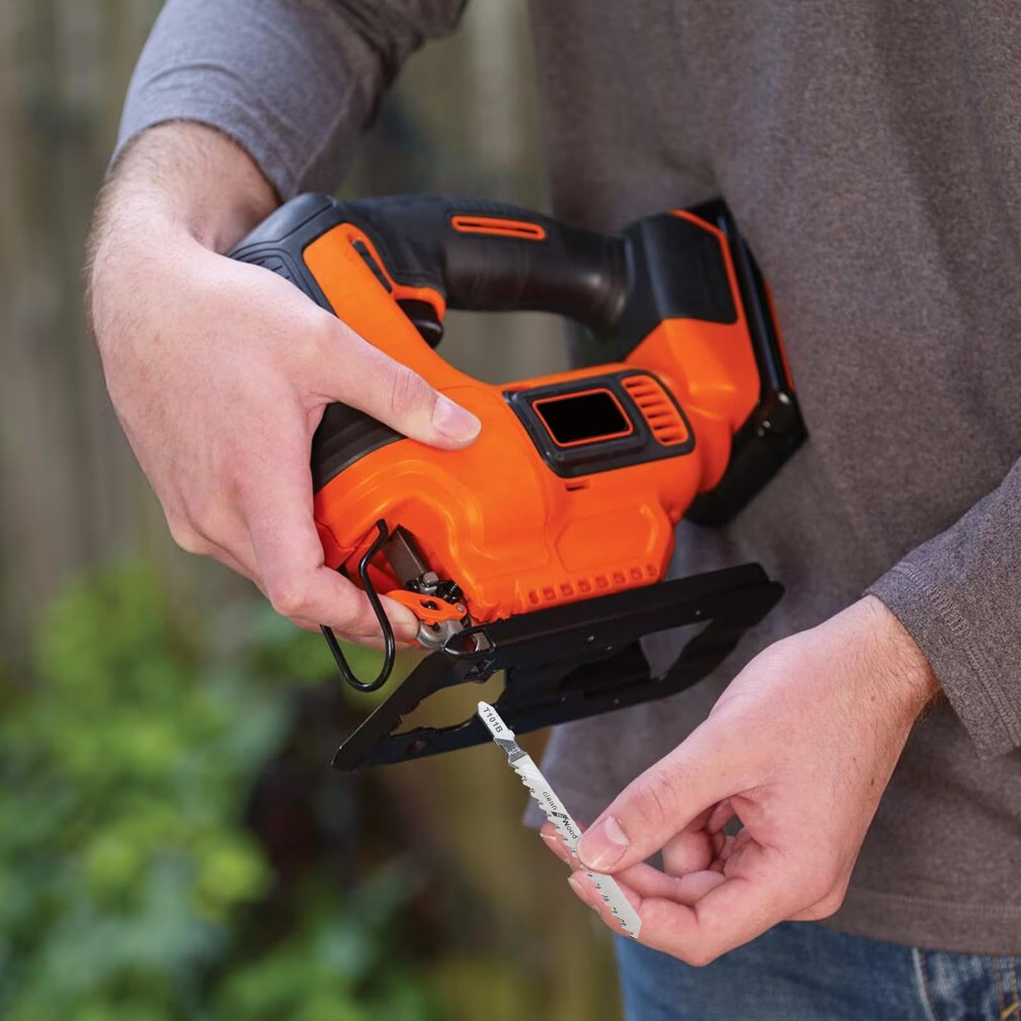 T Shank Jigsaw Blades Compatible with Black and Decker,25PCS Multi-Purpose HCS Jigsaw Blades Set Compatible with Black and Decker (T101AO, T144D, T118B, T118A, and T101B,Each 25pcs)