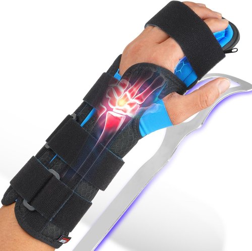 FEATOL Resting Hand Splint - Pain Relief Night Immobilizer for Carpal Tunnel & Arthritis | Left Small