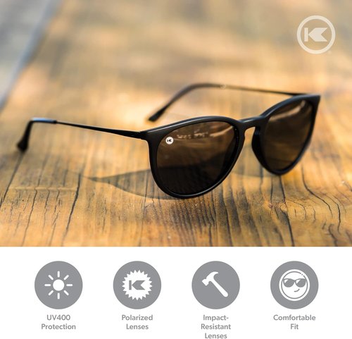 Knockaround Polarized Sunglasses for Women & Men - Round Design with UV400 Protection
