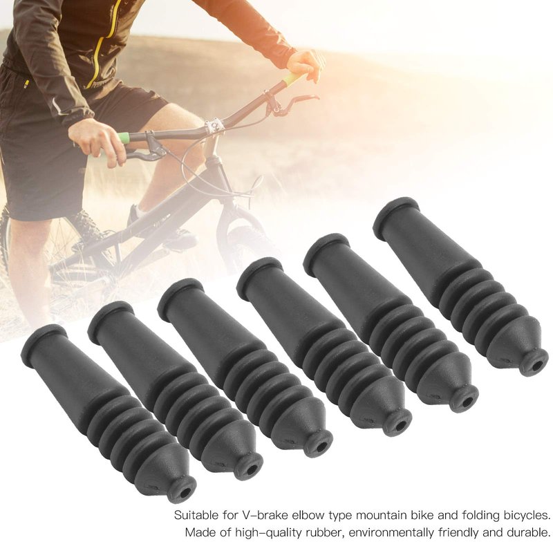 QANYEGN 50Pcs V Brake Noodle, Bike V Brake Noodle Cable Guide Pipe, Rubber Brake Pipe Dustproof Sleeves for Mountain Folding Bike