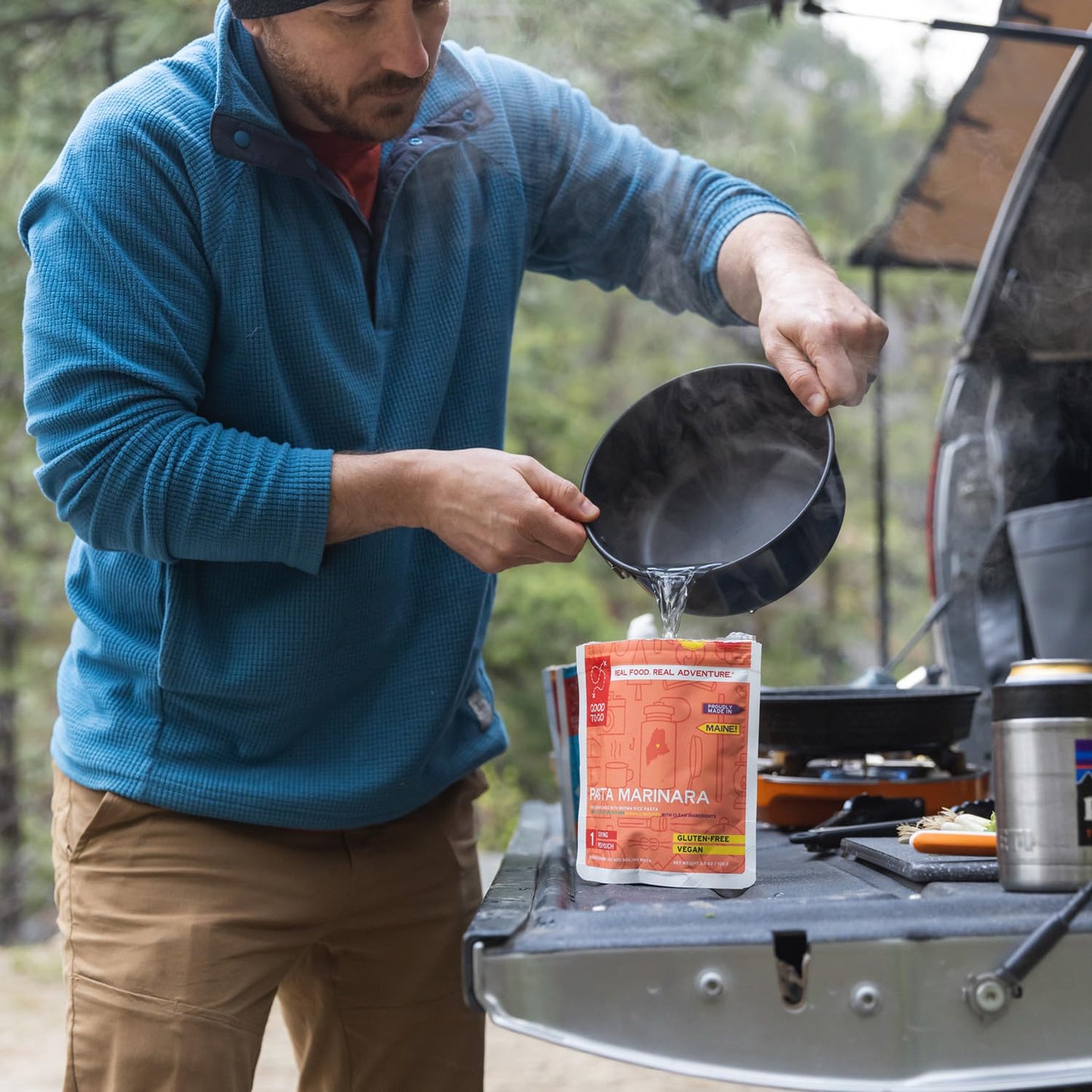 GOOD TO-GO Pasta Marinara (Single Serving) |Camping & Backpacking Food | Just Add Water Backpacking Meals | Good To-Go Dehydrated Meals Taste Better Than Freeze Dried Food
