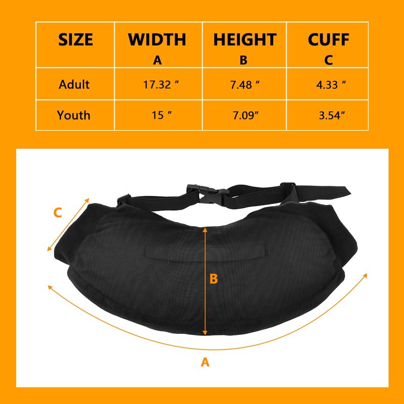 2 Pcs Football Hand Warmer Pouch, Football Warmer Bag Black HandWarmer Pouch Hand Muffs with Zipper Pocket and Adjustable Strap for Soccer, Golf, Fishing, Winter Outdoor Walk (Youth)