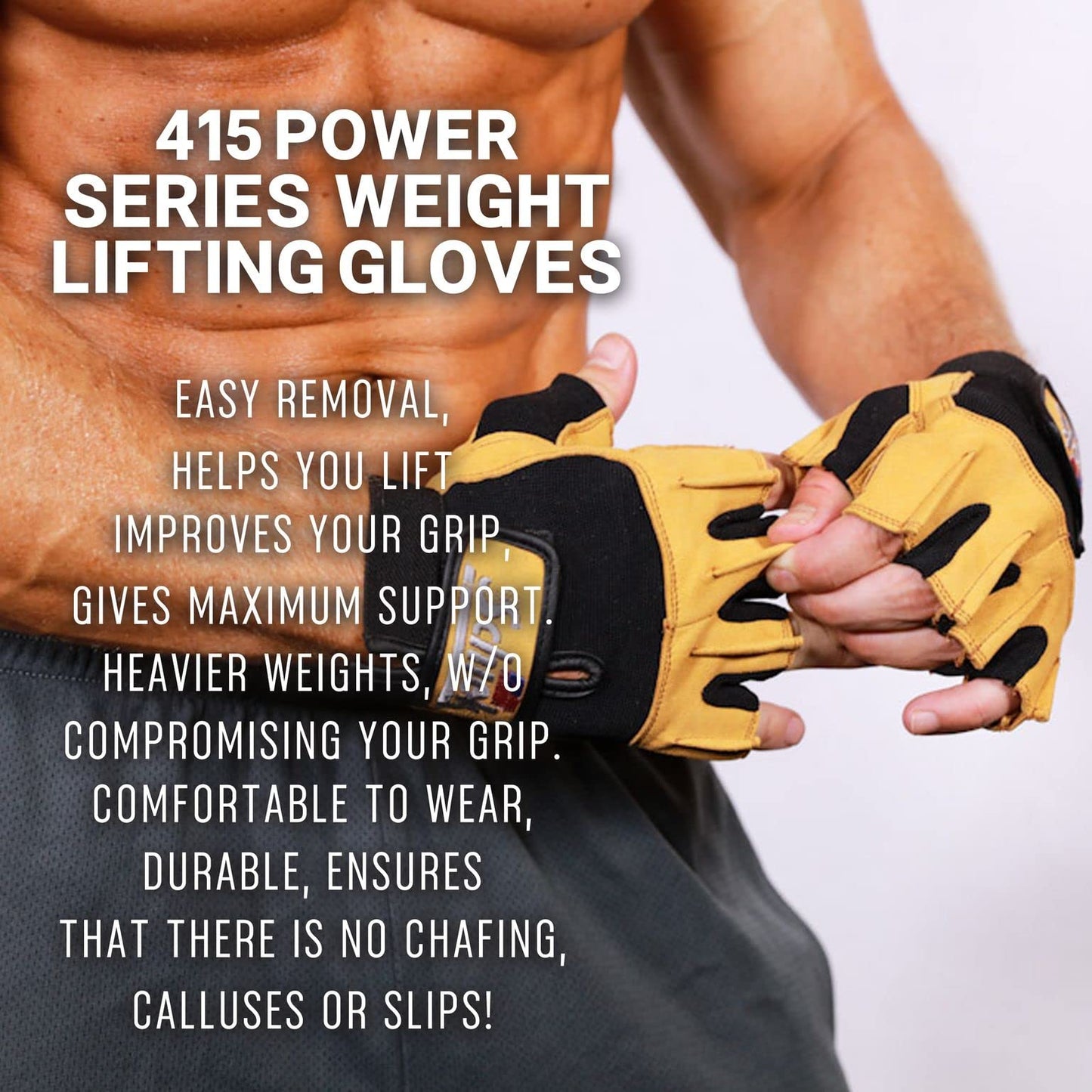 Schiek Sport Model 415 Weight Lifting Fingerless Glove