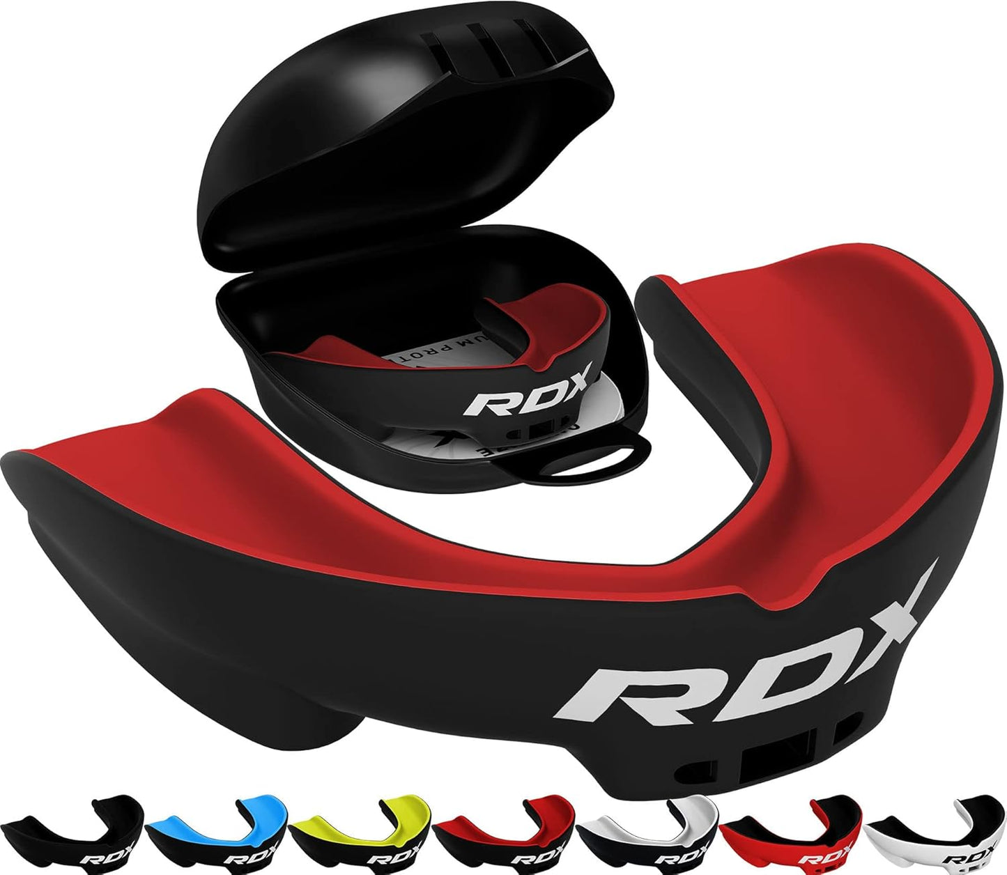 RDX Mouth Guard - Adult Gum Shield for Boxing, MMA, Kickboxing & More | Includes Storage Case, Fits Ages 12+
