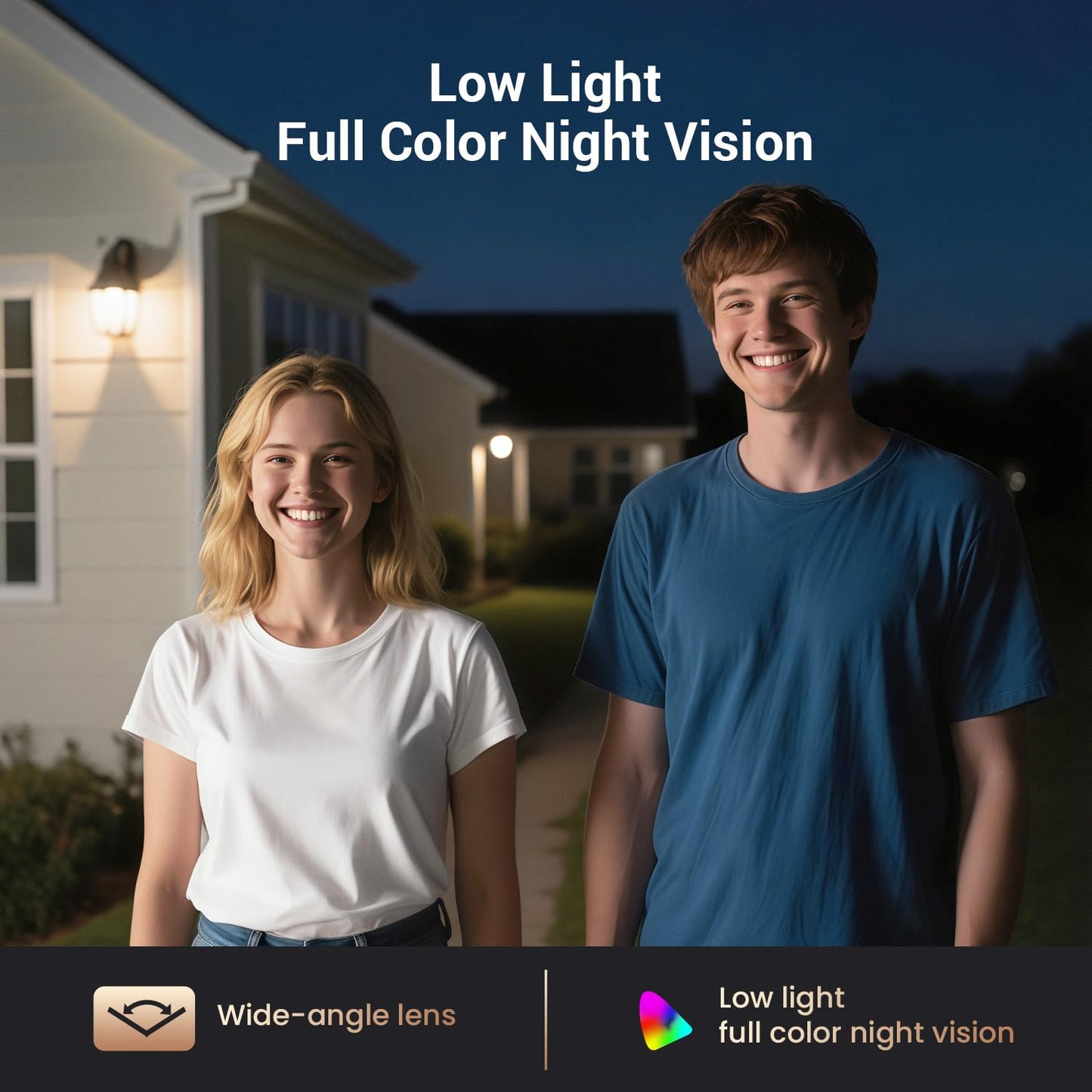 ModeJump 1080P Smart Wireless Video Doorbell Camera, Night Vision, Real-Time Alerts, AI Human Detection, Two-Way Talk, Cloud Storage, Night Vision, Battery Rechargeable(Receiver not Included)