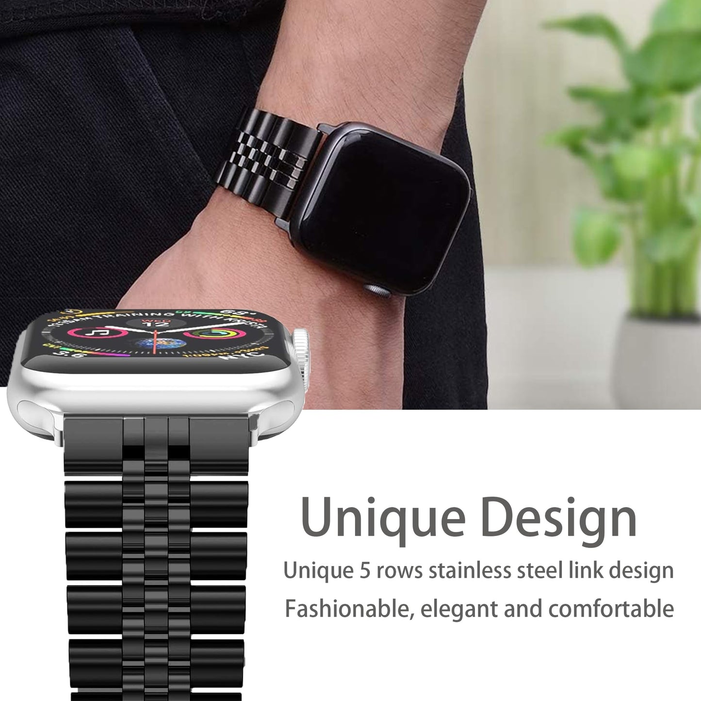 Compatible with Polar Vantage M3 bands, Lamshaw 22mm, 20mm Solid Stainless Steel Metal Band with Butterfly Folding Clasp Link Bracelet Compatible with Polar Unite, Ignite, Ignite 2, Ignite 3, Pacer, Vantage V3, Grit X, Grit X Pro, Grit X2 Pro, Vantage M,