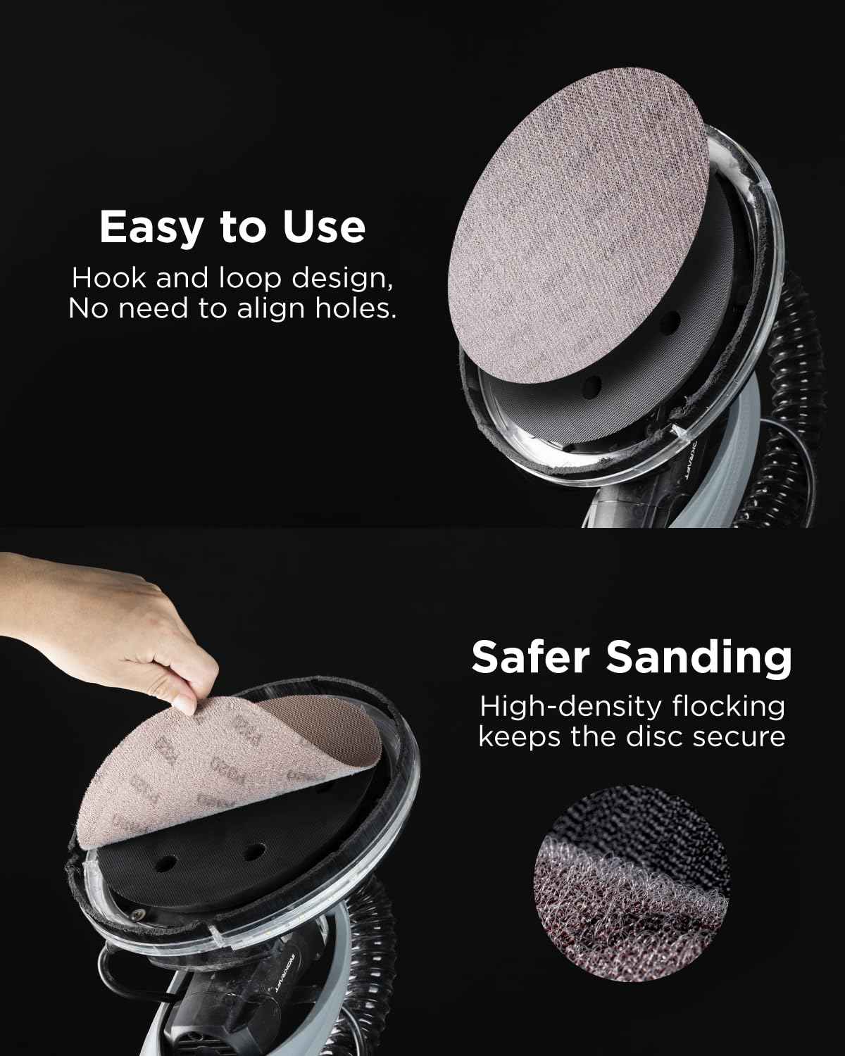 InoKraft Mesh Abrasive 9 inch Drywall Sander Sandpaper, Dust-Free Hook and Loop Drywall Sanding Disc (240 grit - 10pcs)