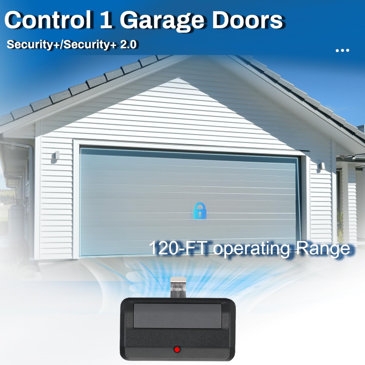 891LM Garage Door Opener Remote for liftmaster Chamberlain Craftsman Garage Door Opener Remote,950estd 971lm Work with Yellow Purple Red Orange Green Learn Button, 1-Pack 3-Year-Warranty