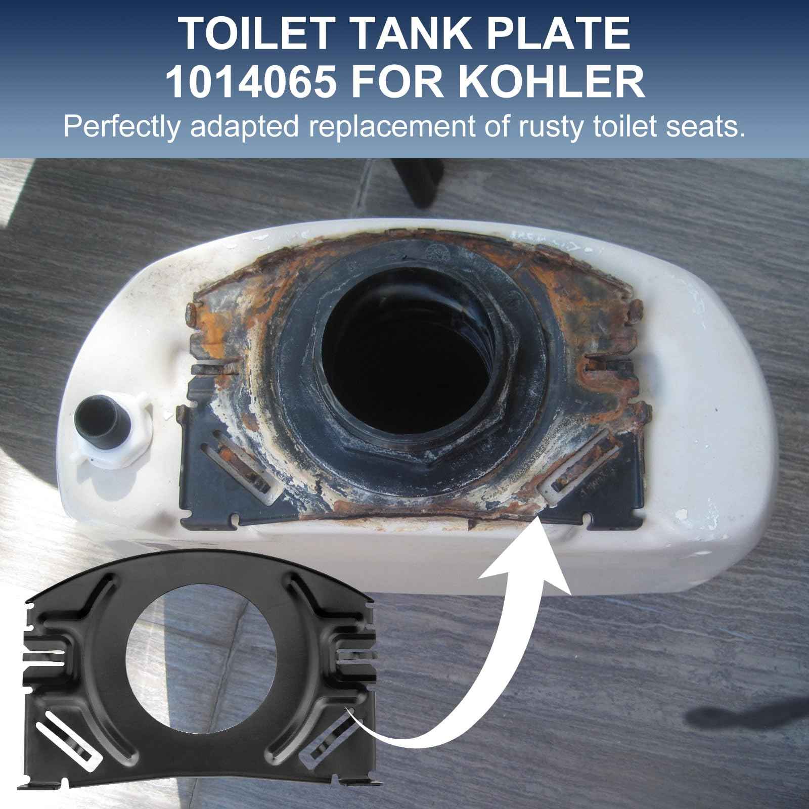 Toilet Tank Plate Replacement for Kohler 1014065 Tank Plate for Kohler Toilet Tank Accessories Compatible with Kohler Archer Toilet, Perfect Fit | Bubble Wrap | Pinpoint Accuracy
