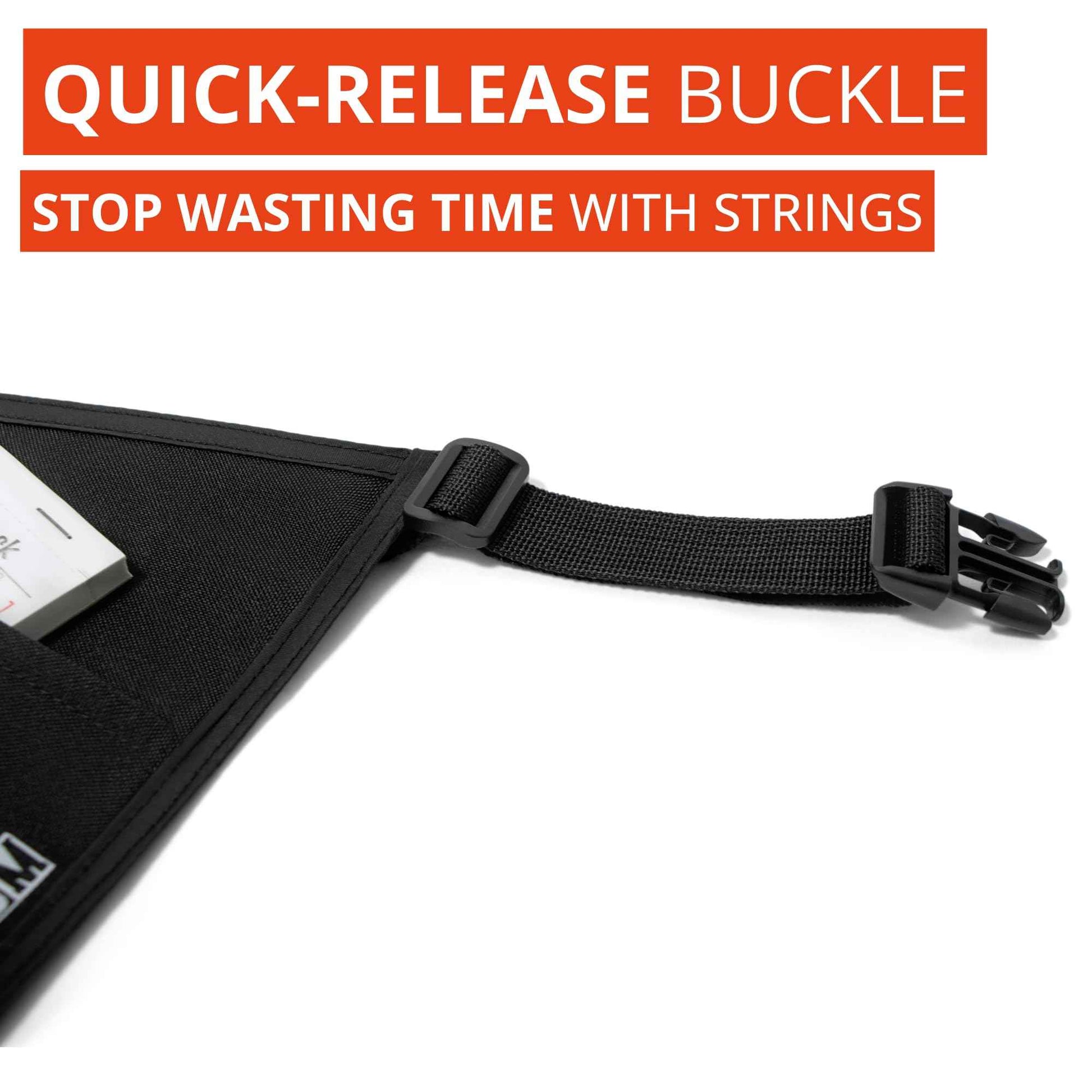 SupplyMaid Waterproof Server Apron with Buckle - Don't Waste Time with Strings