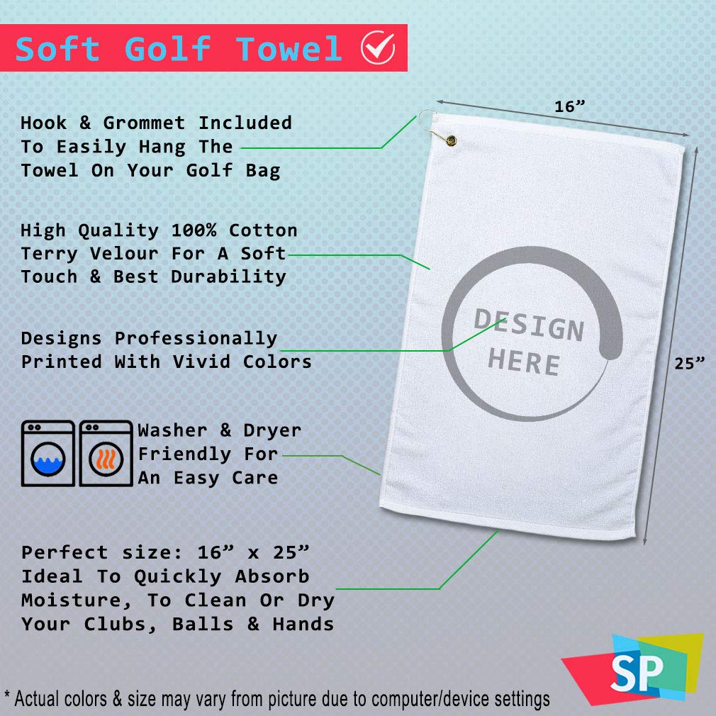 Style In Print Golf Towel Autism Dad Awareness Logo Cotton Bag Accessories White