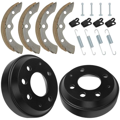 Fit4drive Golf Cart Brake Drum/Hub and Brake Shoes Spring Kit Fit for Club Car DS 1995-Up &Precedent 2004-Up, OEM#101791101, 101823201, 1011466/10181630 (101791101)