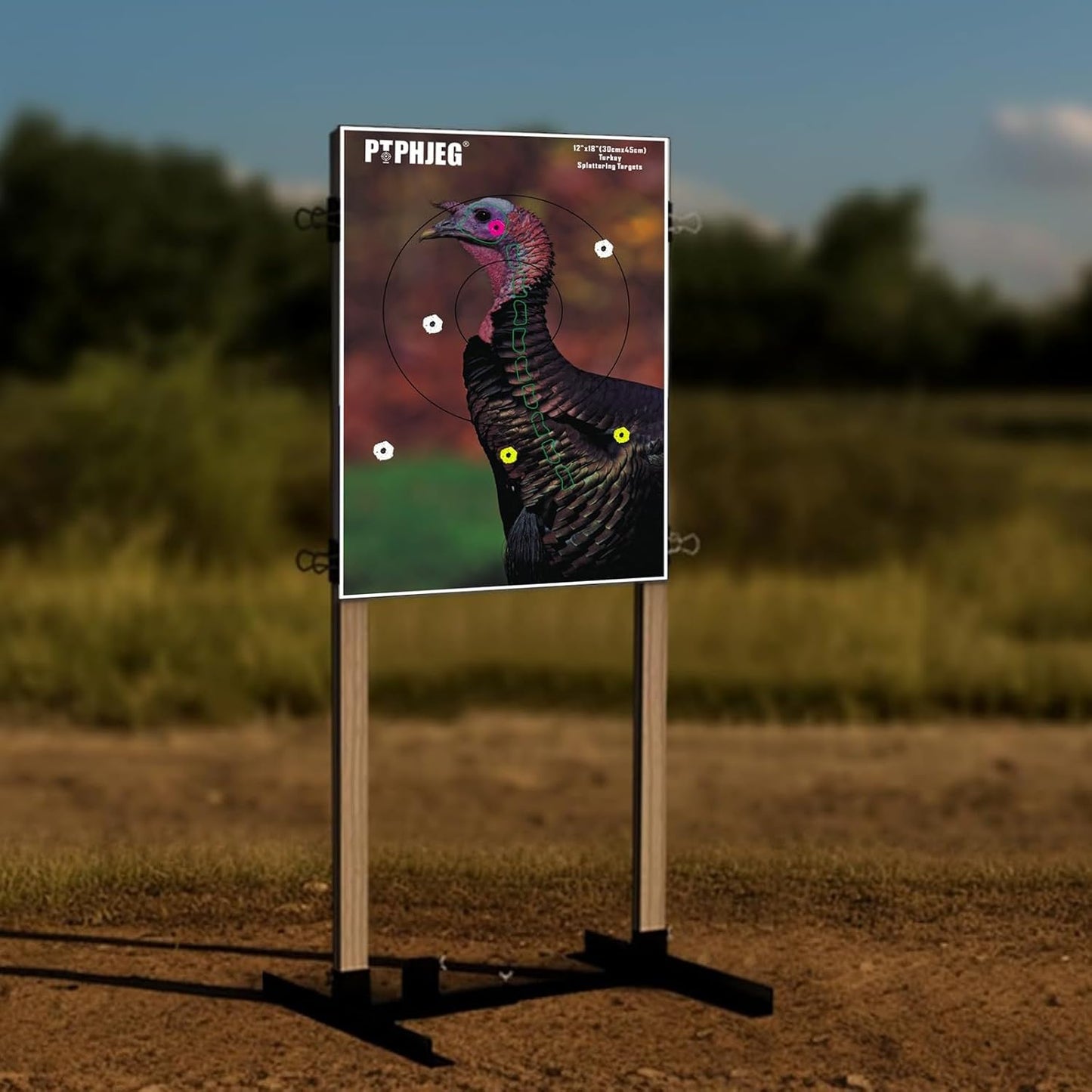 Small Game Animal Targets by Photo-Realistic | Reflective Turkey Targets - 12"x18" - Instant Splatter for All Guns