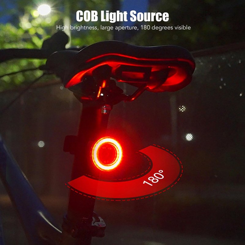 Sensing Tail Light, and Sensitive Brake LED Rear Light, USB Charging, IPX5, for Road Mountain Bikes