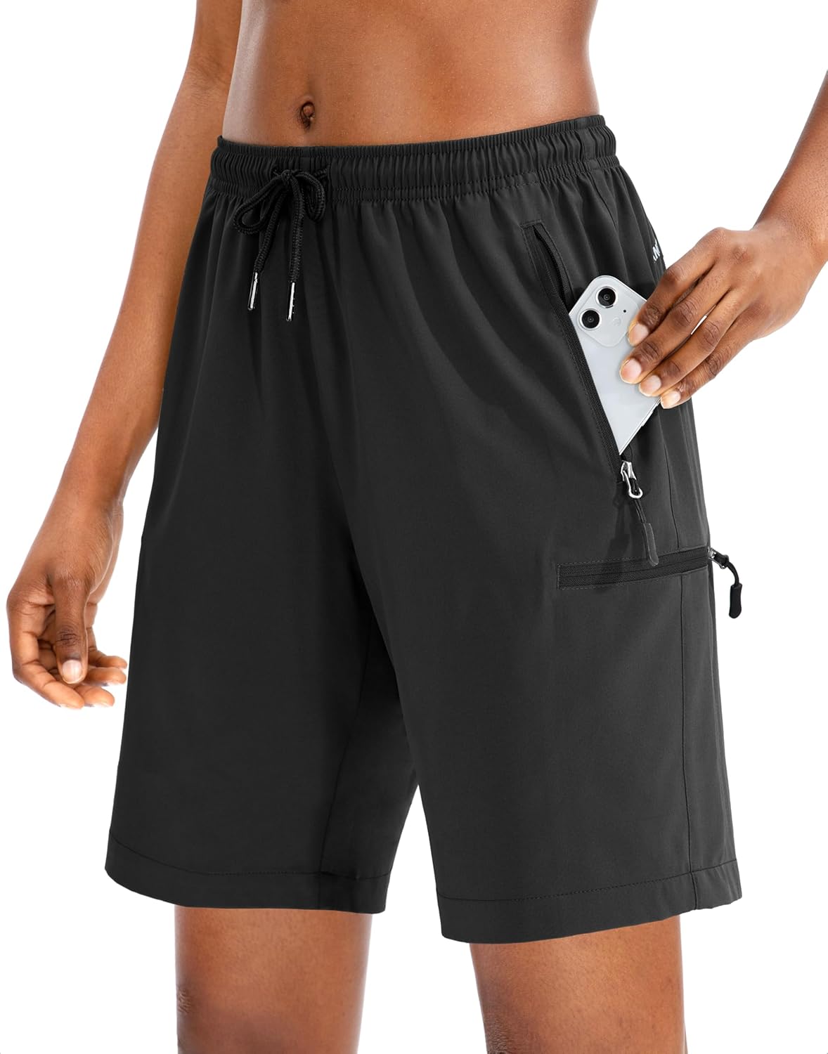 SANTINY Women's Hiking Cargo Shorts - Quick Dry & Lightweight | 5''/7''/9'' Sizes with Zipper Pockets