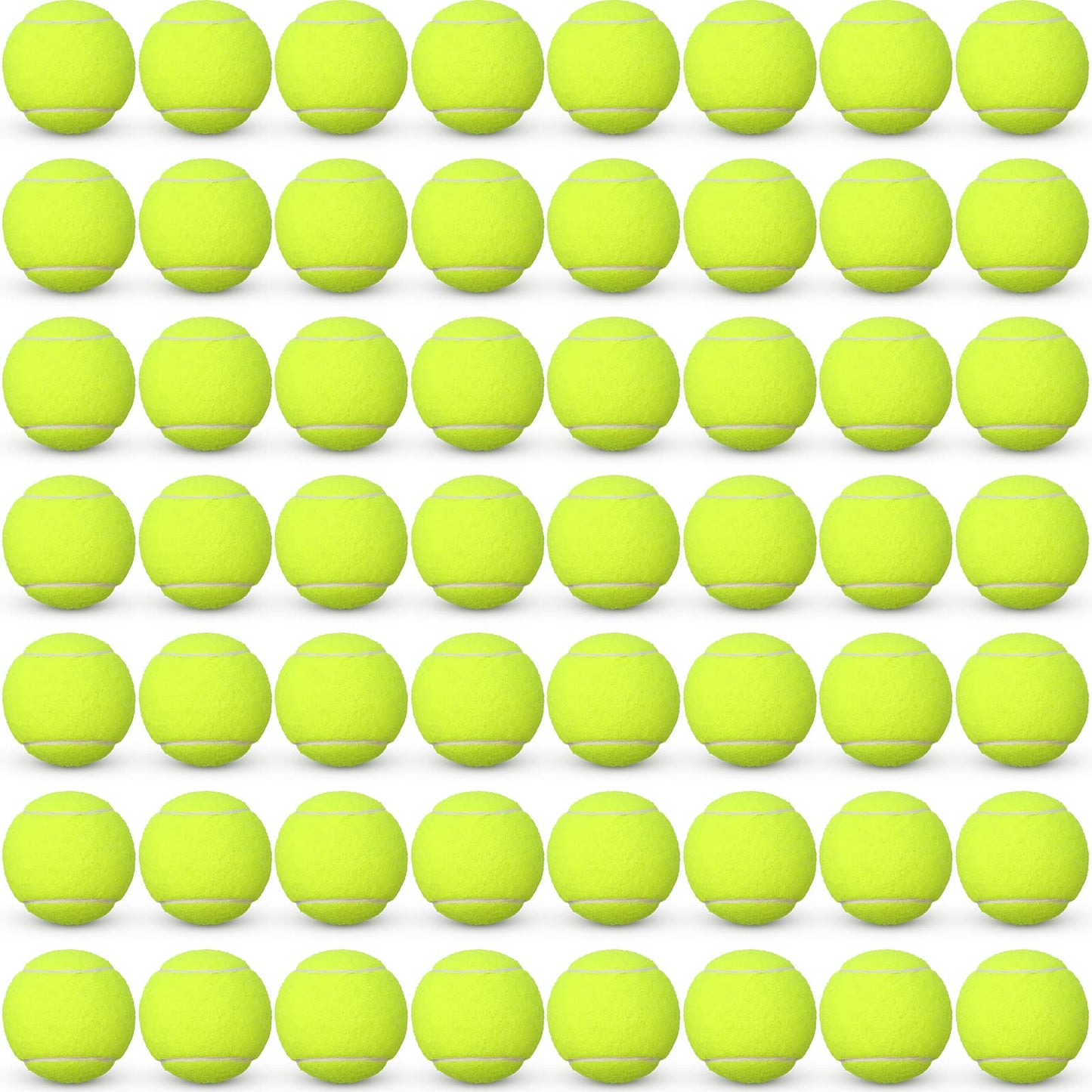 Vinsot 48 Pcs Standard Pressure Tennis Balls Bulk, Training Tennis Balls Practice for Player Beginner Training Sports Ball, 2.5 Inch(Yellow)