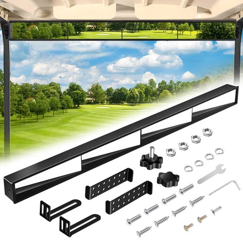 Golf Cart Rear View Mirror 4 Panel Wide Angle Fit Most EZGO, Club Car, Yamaha, Star, Zone Golf Carts, Eliminate Blind Spots Wink Mirror for Car UTV SUV Van Truck