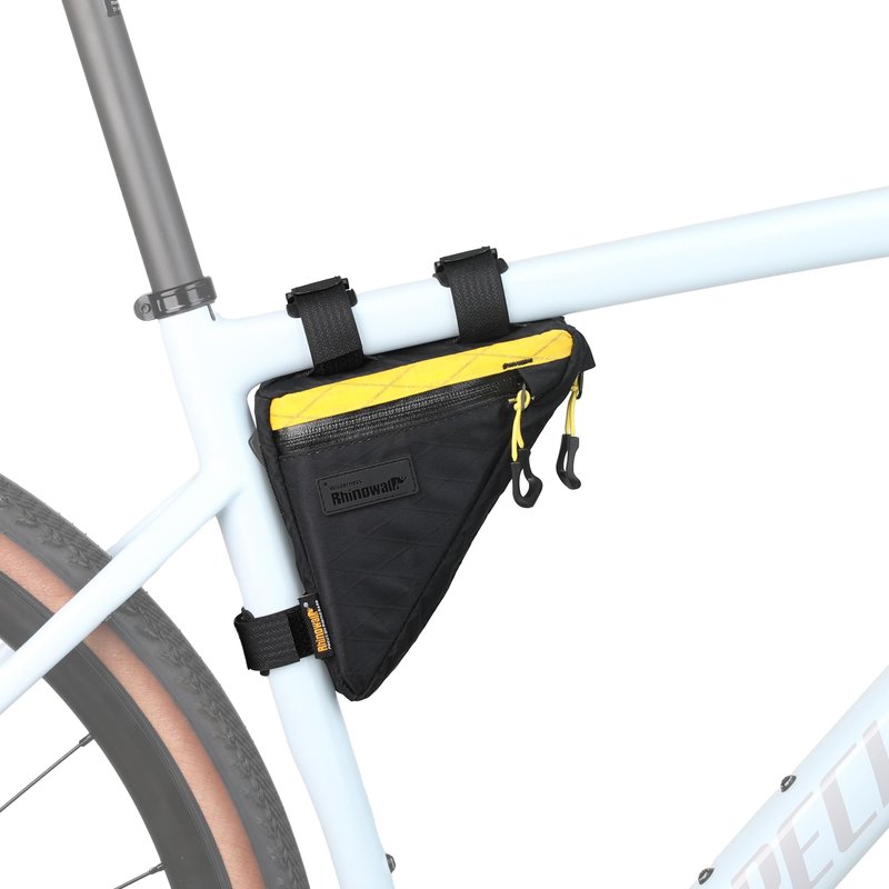 Rhinowalk Bike Frame Bag Waterproof Bike Triangle Bag 0.9L Bicycle Pouch Under Tube Bag Professional Cycling Accessories(S)-Black＆Yellow