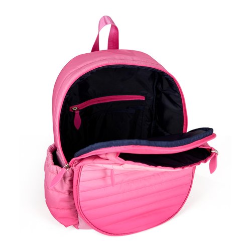Ame & Lulu Kids Big Love Tennis Backpack (Hot Pink Ombre Puffer)