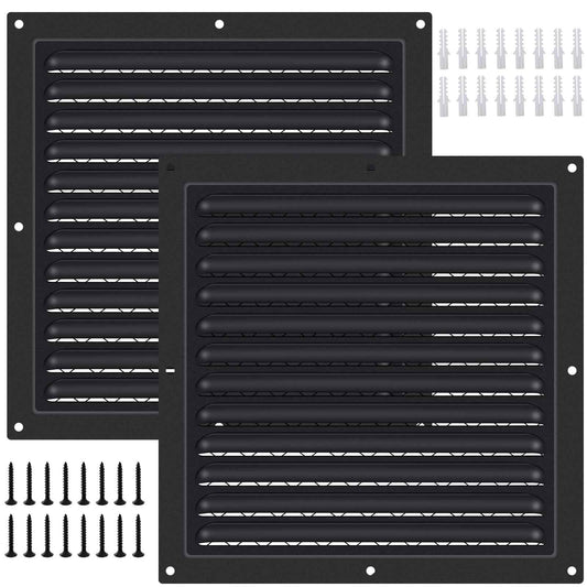2 Pcs Attic Vent 10" X 10" Shed Vents Metal Gable Vents for Houses Wall Vent with Screen Vent Covers for Home Garage Attic Ceiling, Boost Ventilation and Guard Against Moisture