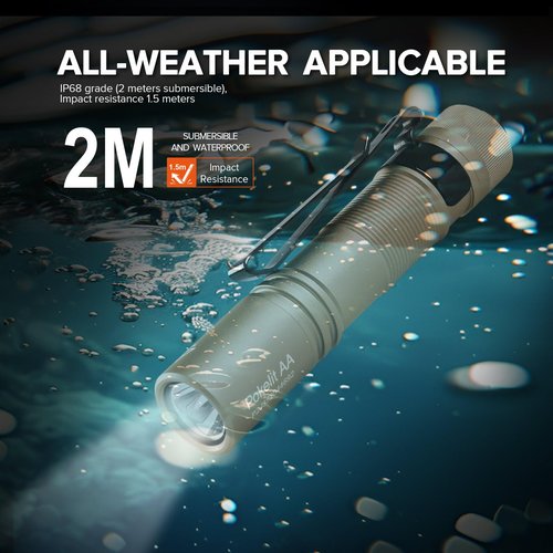 ACEBEAM Pokelit AA Rechargeable Mini Flashlight with Clip, 1000 High Lumens Pocket EDC Flashlight, Super Bright Small Flashlight, Led Flash Light for Camping, Hiking, Everyday Use, Cool White Light