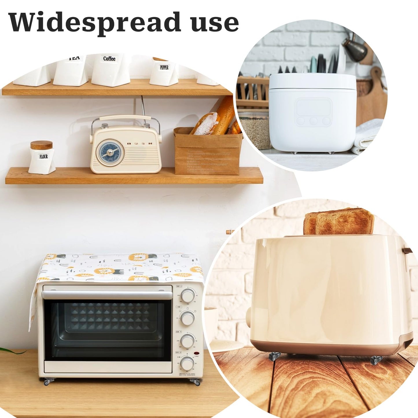 8Pcs 1/2inch Small Caster Wheels, 360 Degree Swivel Casters Set, Caster Wheels with Base Ball Bearing for Small Furniture, Kitchen Appliances, Mop Bucket, No Noise