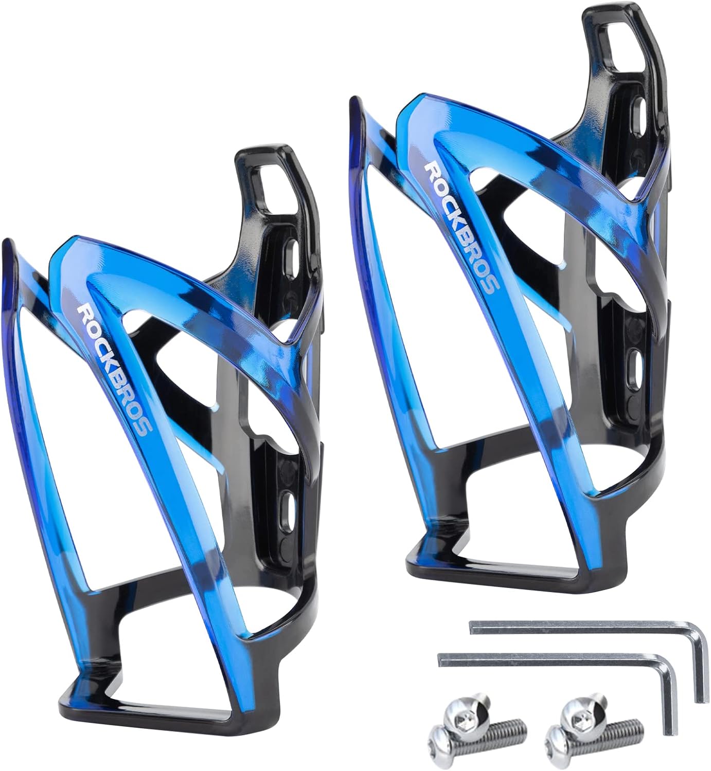ROCKBROS Ultra-Light Bike Water Bottle Holder - Universal Bicycle Cup Cages with Screws | 2 Pack