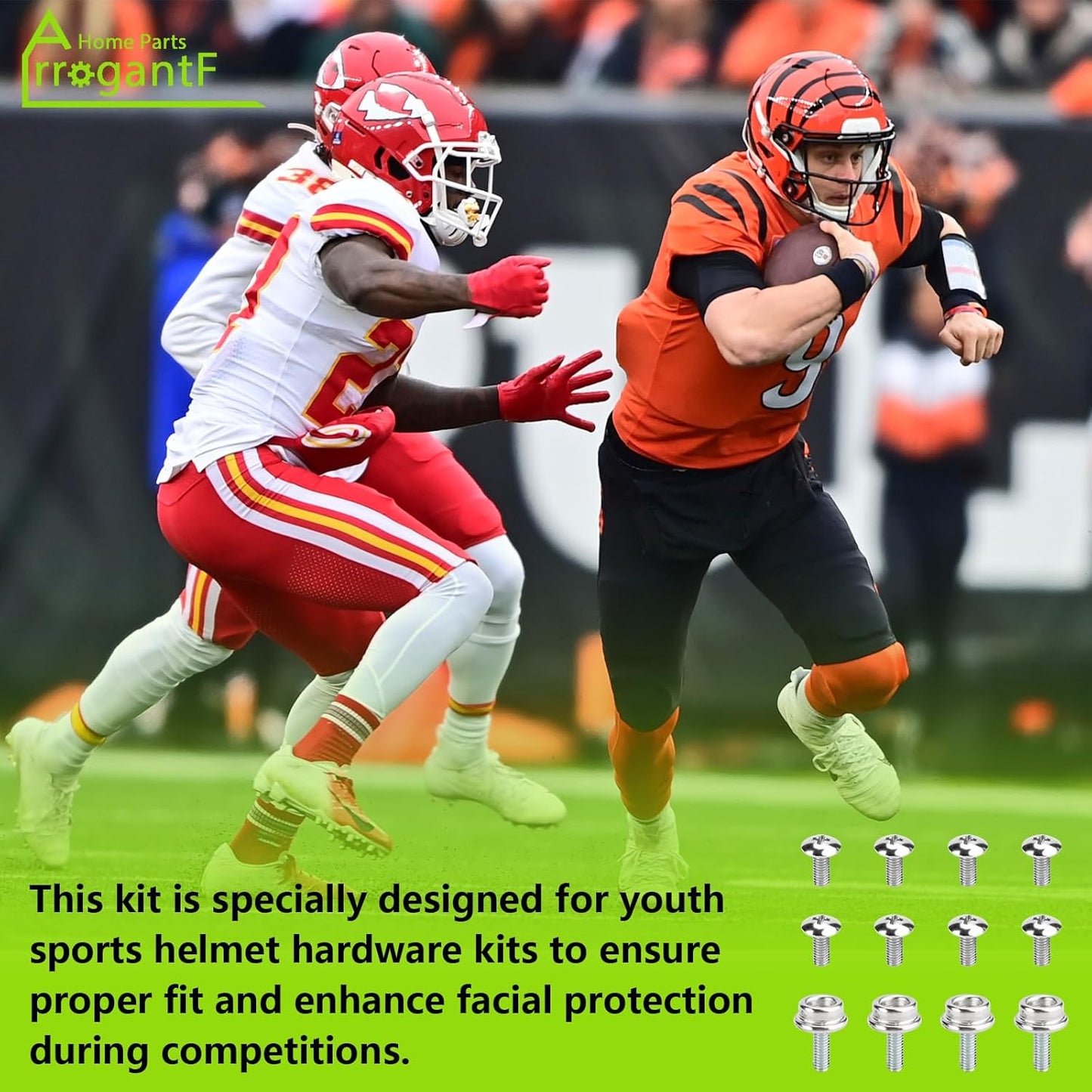 Skiennix Universal Helmet Mask Screw - Youth Football & Sports Helmet Repair Kit | Stabilizes & Reduces Head Injury