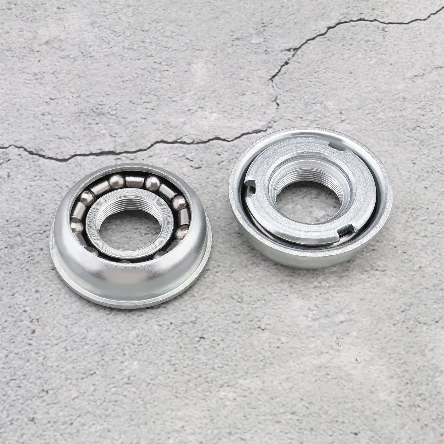 Micro Traders 2 Sets Bottom Bracket Cups Replacement Pressfit Cups 5/16" Caged Bearings Bottom Bracket Screwed Races Accessories for Beach Cruiser Lowrider