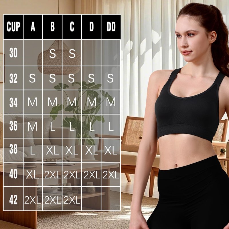 Double Couple Sports Bras for Women Adjustable Medium Impact Racerback Padded Sports Bra for Yoga Gym Fitness Workout