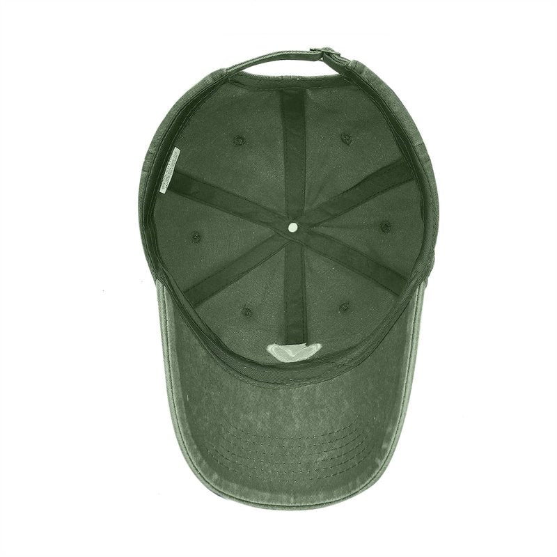 Pairxily Vintage Heart Embroidered Baseball Cap Distressed Adjustable Hat for Women Dad Low Profile Hats Unisex Cotton Cap(Army Green)