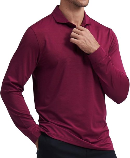 M MAELREG Men's Polo Shirts - Short & Long Sleeve Dry Fit Performance | Moisture-Wicking Sport Shirts