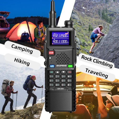 GMRS Handheld Radio BAOFENG GMRS Radio Long Range Walkie Talkies Rechargeable 3800mAh Battery NOAA Weather Receiver Two Way Radio USB-C Charger for Hunting Hiking Compatible Chirp,2 Pack