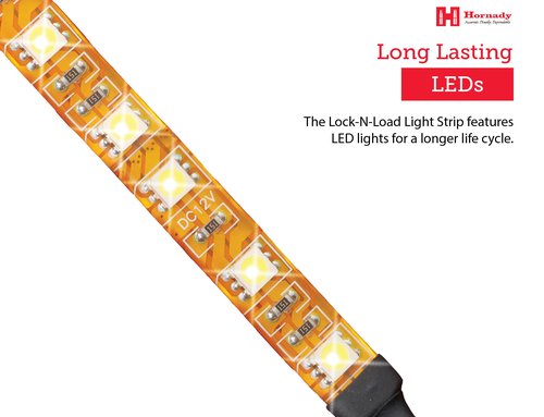 Hornady Lock N Load LED Light Strip - Ideal for Your Reloading Bench - Add Extra Light to Reduce Shadows - Plugs Into 100V Outlet, Long Lasting LEDs