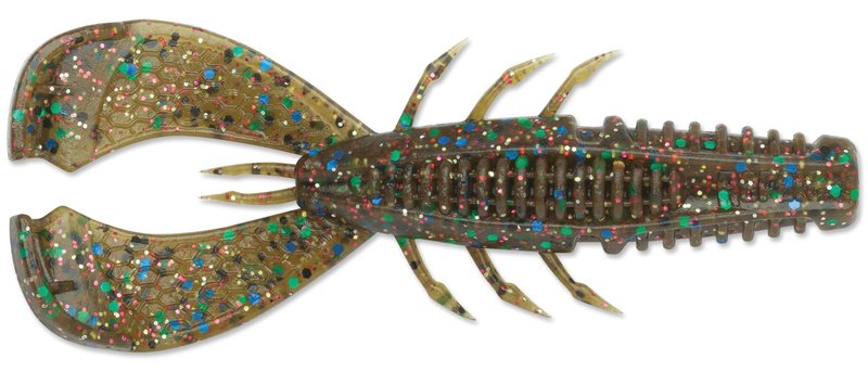 CrushCity Cleanup Craw Soft Plastic Crawfish Bait, Flipping & Punching Jig Trailer with Realistic Claw Action for Bass, 3-1/2", Tilapia Magic