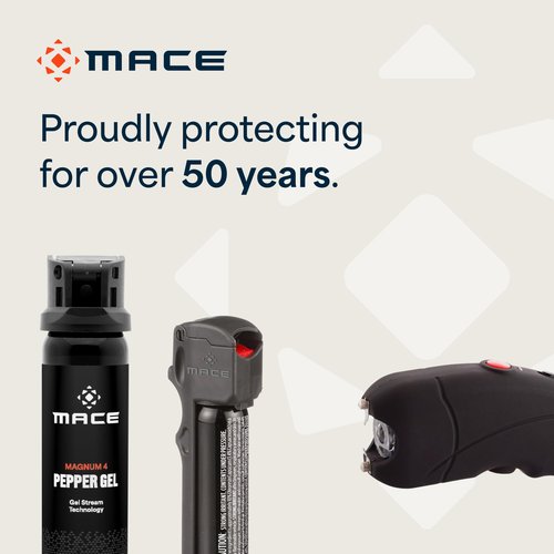 Mace Ergo Stun Gun for Self Defense - Rechargeable, Bright LED Light, High Voltage, Up to 1.69 Microcoulombs of Electric Power, Self Defense for Women & Men - Black